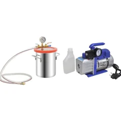 vidaXL vakuumkammer med enkelttrins pumpe 5,5 l