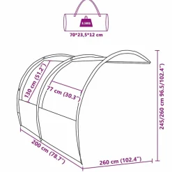 vidaXL Vandafvisende Tarp Buet med tag