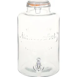 vidaXL vanddispenser XXL med tappehane gennemsigtig 8 l glas