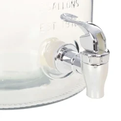 vidaXL vanddispenser XXL med tappehane gennemsigtig 8 l glas