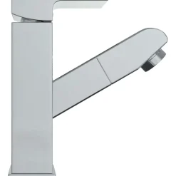 vidaXL vandhane m. udtræksfunktion til håndvask 157x172 mm kromfinish