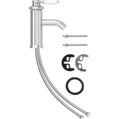 vidaXL vandhane til badeværelseshåndvask 130x180 mm kromfinish