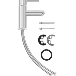 vidaXL vandhane til badeværelseshåndvask 130x176 mm kromfinish