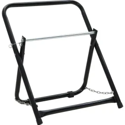 vidaXL vandslangestativ 48 cm 45 kg pulverlakeret stål sort