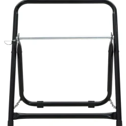vidaXL vandslangestativ 48 cm 45 kg pulverlakeret stål sort