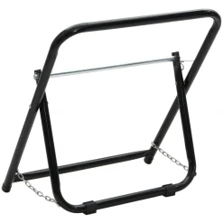 vidaXL vandslangestativ 48 cm 45 kg pulverlakeret stål sort
