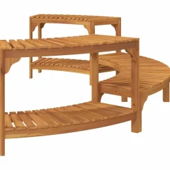 vidaXL Varme Badekar Omgivelse Halvrundt Brun 252 x 112 x 55,5 cm