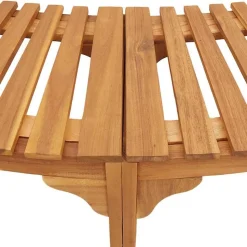 vidaXL Varme Badekar Omgivelse Halvrundt Brun 252 x 112 x 55,5 cm
