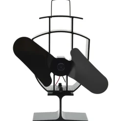 vidaXL varmedrevet ovnventilator 2 blade sort