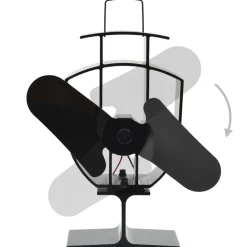 vidaXL varmedrevet ovnventilator 2 blade sort