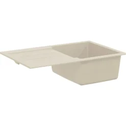 vidaXL Vask Beige 780 x 500 mm 80% Kvarts og 20% Resin