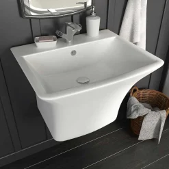 vidaXL Vask Hvid 53 x 44 x 37 cm Glaseret Keramik