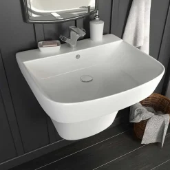 vidaXL Vask Hvid 50 x 45 x 41 cm Glaseret Keramik