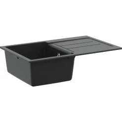 vidaXL Vask Sort 780 x 500 mm 80% Kvarts og 20% Resin