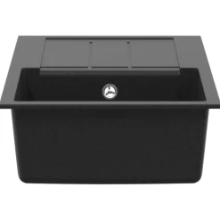 vidaXL Vask Sort 780 x 500 mm 80% Kvarts og 20% Resin