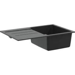 vidaXL Vask Sort 780 x 500 mm 80% Kvarts og 20% Resin