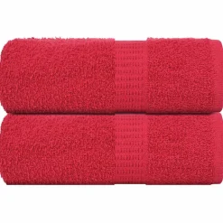 vidaXL vaskehåndklæder FROGN 2 stk. rød 30x30 cm 360 gsm