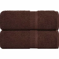 vidaXL vaskehåndklæder FROGN 2 stk. brun 30x30 cm 360 gsm