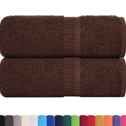 vidaXL vaskehåndklæder FROGN 2 stk. brun 30x30 cm 360 gsm