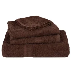 vidaXL vaskehåndklæder FROGN 2 stk. brun 30x30 cm 360 gsm