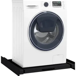 vidaXL Vaskemaskine Mellemhul Sort 60 x 60 x 8 cm Stål