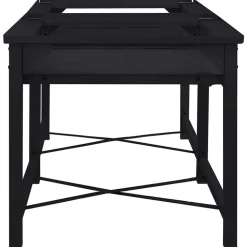 vidaXL Vaskemaskine Pedestal 2 pcs Sort 120 x 56 x 52 cm Stål