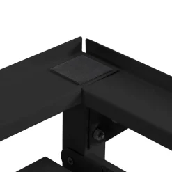 vidaXL Vaskemaskine Pedestal 2 pcs Sort 120 x 56 x 52 cm Stål