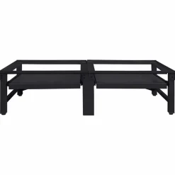 vidaXL Vaskemaskine Pedestal 2 pcs Sort 124,5 x 61,5 x 32,5 cm Stål