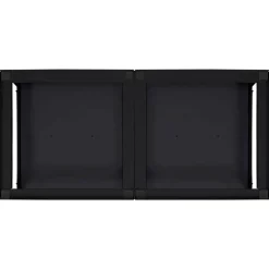 vidaXL Vaskemaskine Pedestal 2 pcs Sort 124,5 x 61,5 x 32,5 cm Stål