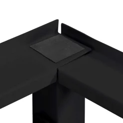 vidaXL Vaskemaskine Pedestal 2 pcs Sort 124,5 x 61,5 x 32,5 cm Stål