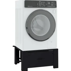 vidaXL Vaskemaskine Pedestal Sort 64 x 55 x 32,5 cm Stål