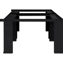 vidaXL Vaskemaskine Pedestal 2 pcs Sort 127 x 54,5 x 32,5 cm Stål