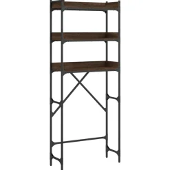 vidaXL vaskemaskinereol 67x25x163 cm konstrueret træ brunt egetræ