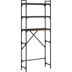 vidaXL vaskemaskinereol 67x25x163 cm konstrueret træ brunt egetræ