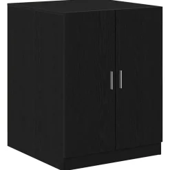 vidaXL Vaskemaskineskab 2 pcs Sort eg 70,5 x 71,5 x 181,5 cm