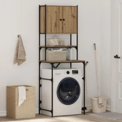 vidaXL Vaskemaskineskab Artisan Egetræ 68 x 48,5 x 194 cm