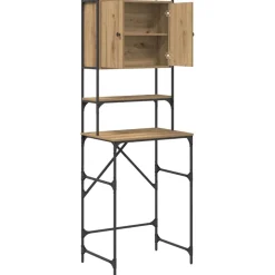 vidaXL Vaskemaskineskab Artisan Egetræ 68 x 48,5 x 194 cm