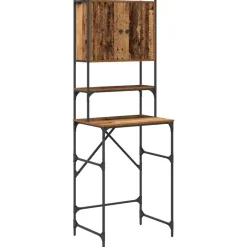 vidaXL Vaskemaskineskab Gammelt træ 68 x 48,5 x 194 cm Konstrueret træ