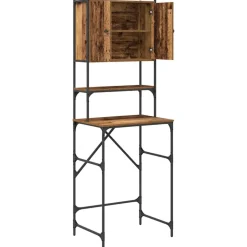 vidaXL Vaskemaskineskab Gammelt træ 68 x 48,5 x 194 cm Konstrueret træ