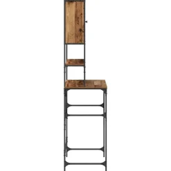 vidaXL Vaskemaskineskab Gammelt træ 68 x 48,5 x 194 cm Konstrueret træ
