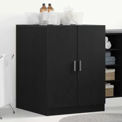 vidaXL Vaskemaskineskab Sort eg 70,5 x 71,5 x 91,5 cm Konstrueret træ