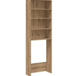 vidaXL vaskemaskineskab 64x24x190 cm egetræ