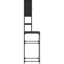 vidaXL vaskemaskineskab 68x48,5x194 cm sort