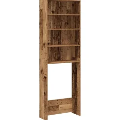 vidaXL vaskemaskineskab 64x24x190 cm antikt træ