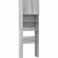 vidaXL vaskemaskineskab 64x24x190 cm konstrueret træ grå sonoma-eg