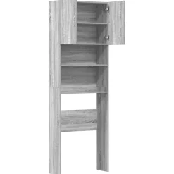 vidaXL vaskemaskineskab 64x24x190 cm konstrueret træ grå sonoma-eg