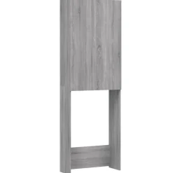 vidaXL vaskemaskineskab 64x25,5x190 cm grå sonoma-eg