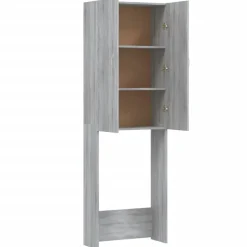 vidaXL vaskemaskineskab 64x25,5x190 cm grå sonoma-eg