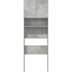 vidaXL vaskemaskineskab 64x24x190 cm konstrueret træ betongrå