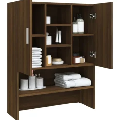 vidaXL vaskemaskineskab 70,5x25,5x90 cm brun egetræsfarve